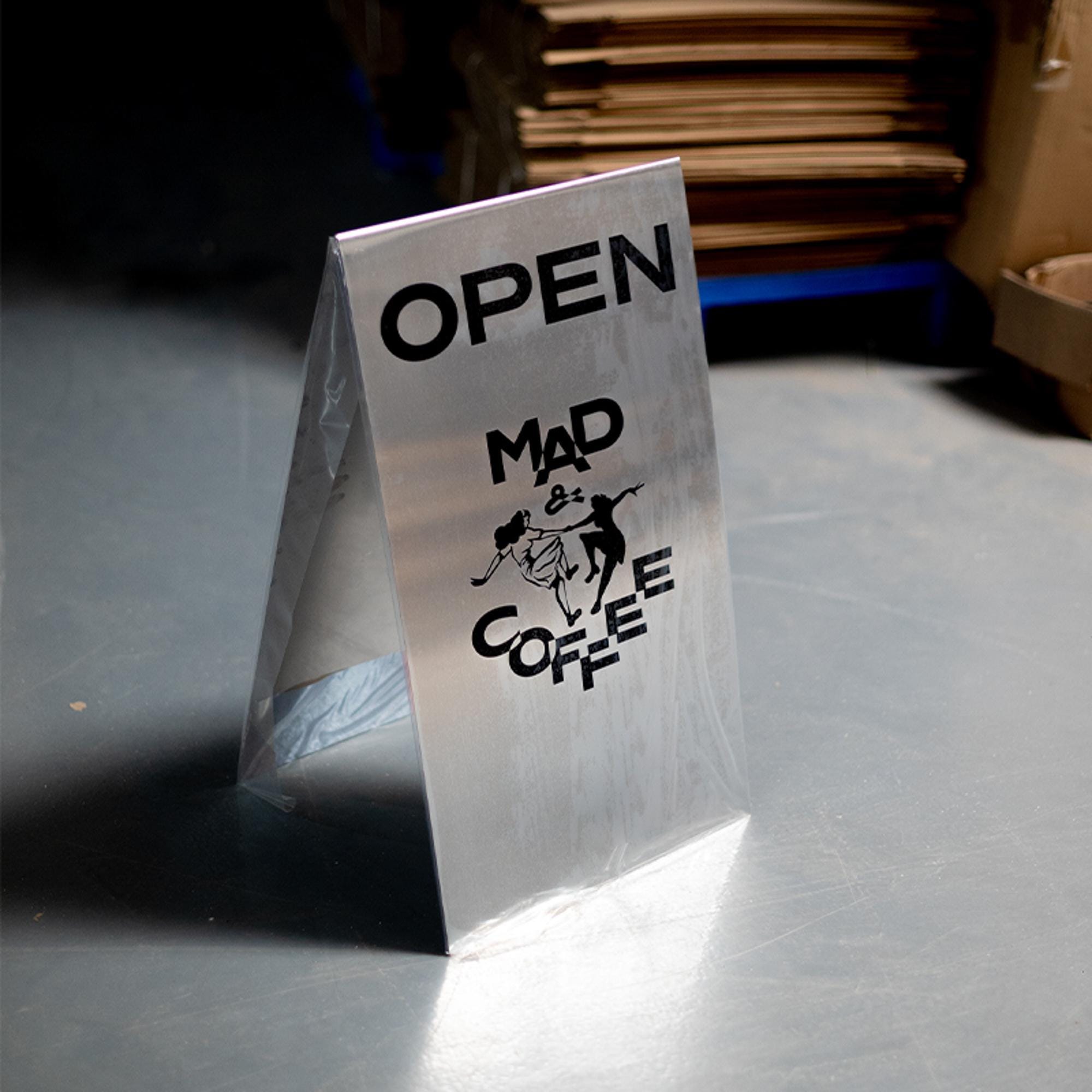 Stainless Steel Freestanding A-frame Sign One Piece Bending Design for ...