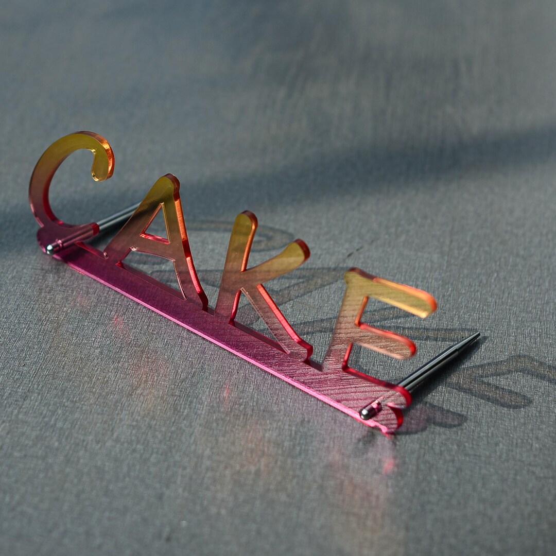 Stand Out Lettering Semi-transparent Acrylic Lettering Stand - Custom Cake Shop Decor ...