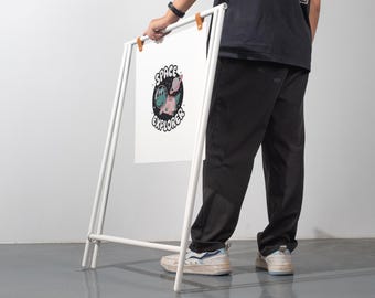 Metal A-Frame Sidewalk Sign: Customizable UV Print Display (35.43x25.20")