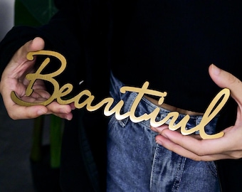 Custom Electroplated Brass Cut-Out Letters: Home Decor, Shop Signs