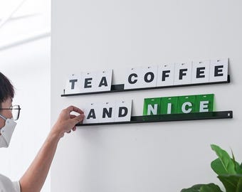 Customizable Metal Bar with Acrylic Letters: Wall Decor Menu Board