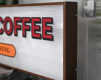 Rippled Acrylic Tube Light Box: Remote Control Store Sign