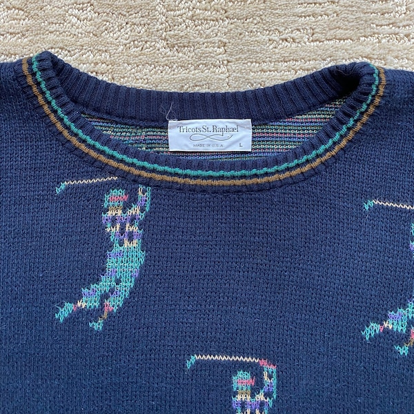 Tricots St. Raphael Vintage 80's Knit Golf Sweater