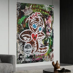 Vibrant Stretched Canvas Art: Colorful Home Decor, Sustainable Materials