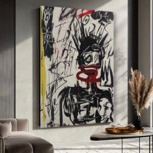 Vibrant Stretched Canvas Art: Colorful Graphic Print on Sustainable Canvas