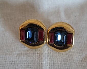 Vintage Napier Art Deco Stud Earrings 1980s/90s - Etsy display picture 1