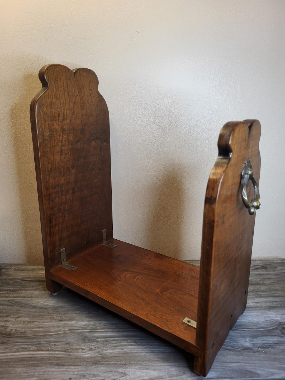 Statioinary Book Rack Vintage Handmade Wood Stationary Book Rack, Asymmetrical Ends - Etsy