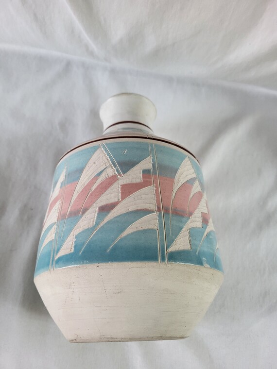 陶芸品 陶器 花瓶 メキシカンアンティーク ヴィンテージ Acevloza メキシカン スタジオ 陶器花瓶、9 インチ