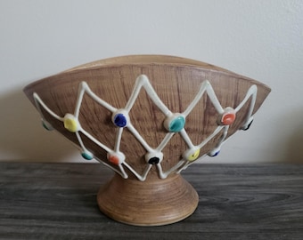 ヴィンテージ Fratelli Fanciullacci イタリア陶器台座ボウル MCM