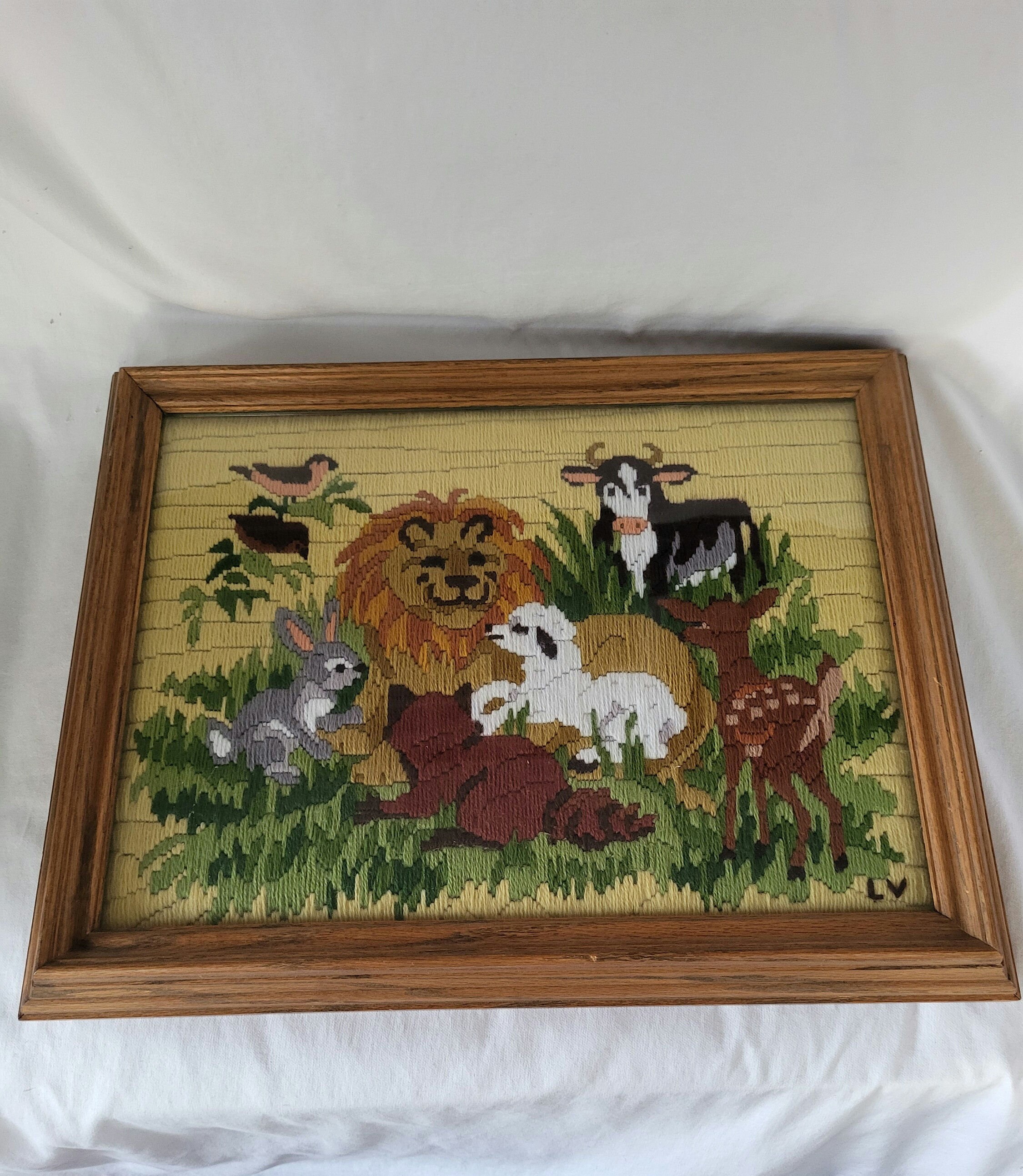 Tableau mural vintage en métal à suspendre avec hiboux dans un arbre