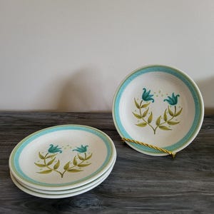 Vintage Franciscan Tulip Time Bread & Butter Plates, Set of 4, 1960s-70s