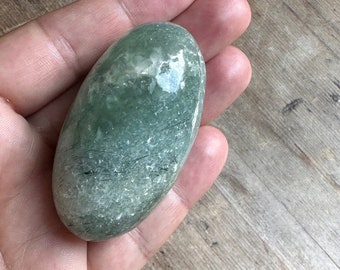 Green Prehnite Crystal Lingham Natural Crystal Healing Crystal Meditation Home Decor Energy Work Grounding Crystal Gift Heart Chakra Epidote