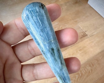 High Quality Polished Blue Natural Kyanite Wand Healing Crystal  Meditation Crystal Alter Crystal Gift Throat Chakra Blue Crystal