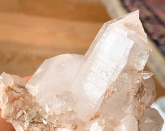 Loving Pink Himalayan Quartz Crystal Cluster Specimen Gem Stone Collectors Crystal Rare Healing Crystal Gift Meditation