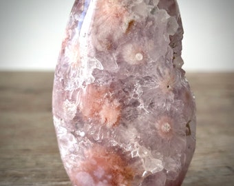 Statement Pink Amethyst Crystal for Meditation Natural Crystal Gift for Her Boho Home Decor Spiritual Healing Tool Gift Flower Amethyst