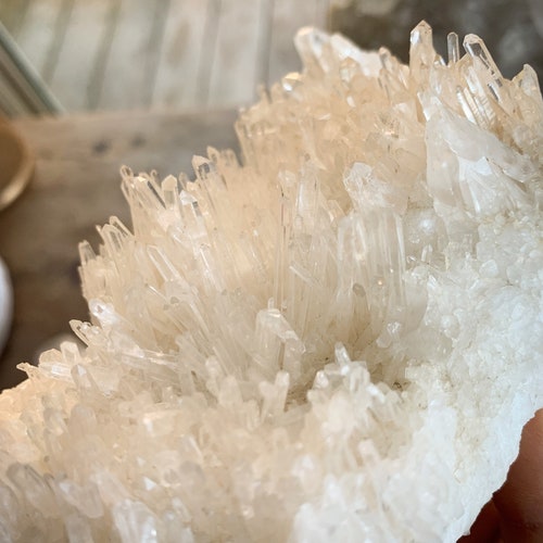 Icicle Clear Quartz Cluster / Healing Crystal / Manifestation Crystal / Meditation / Home Decor / Gift / Luxury Crystal / Unique Crystal shops