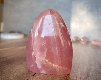 Deep Pink Rose Quartz Crystal Freeform Madagascar Pink Crystal Love Crystal Heart Chakra Crystal Meditation Self Love Altar Gift for Sister