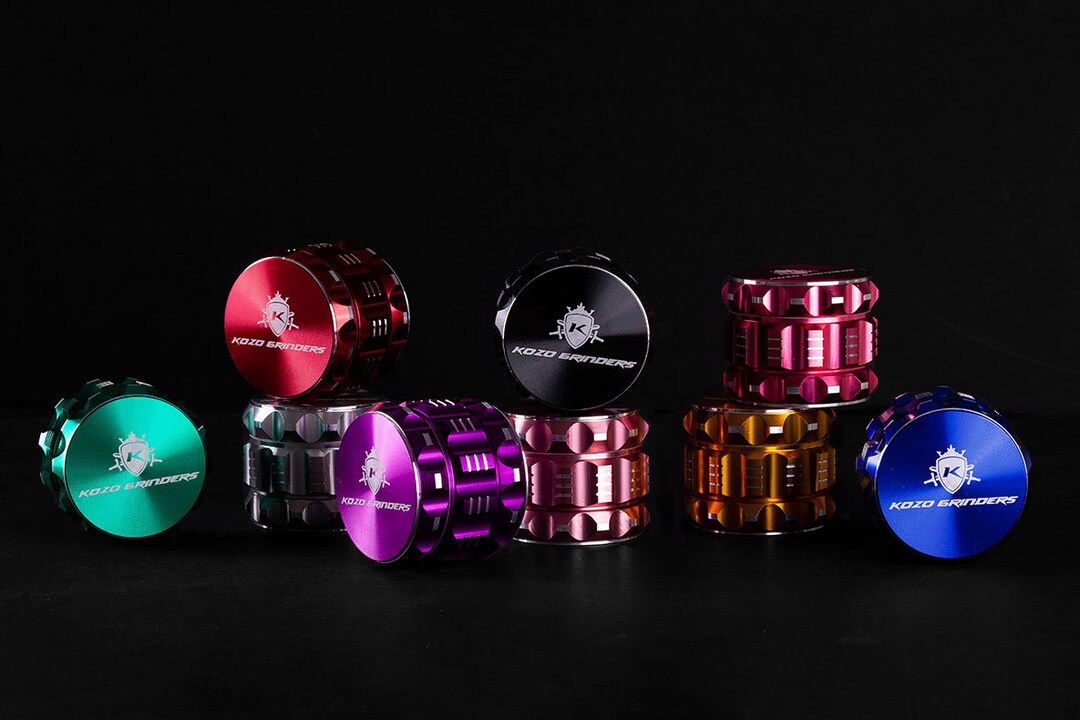 Kozo Grinder 2.5 various Colors Available Herb Grinder 2.5 Inches Dry