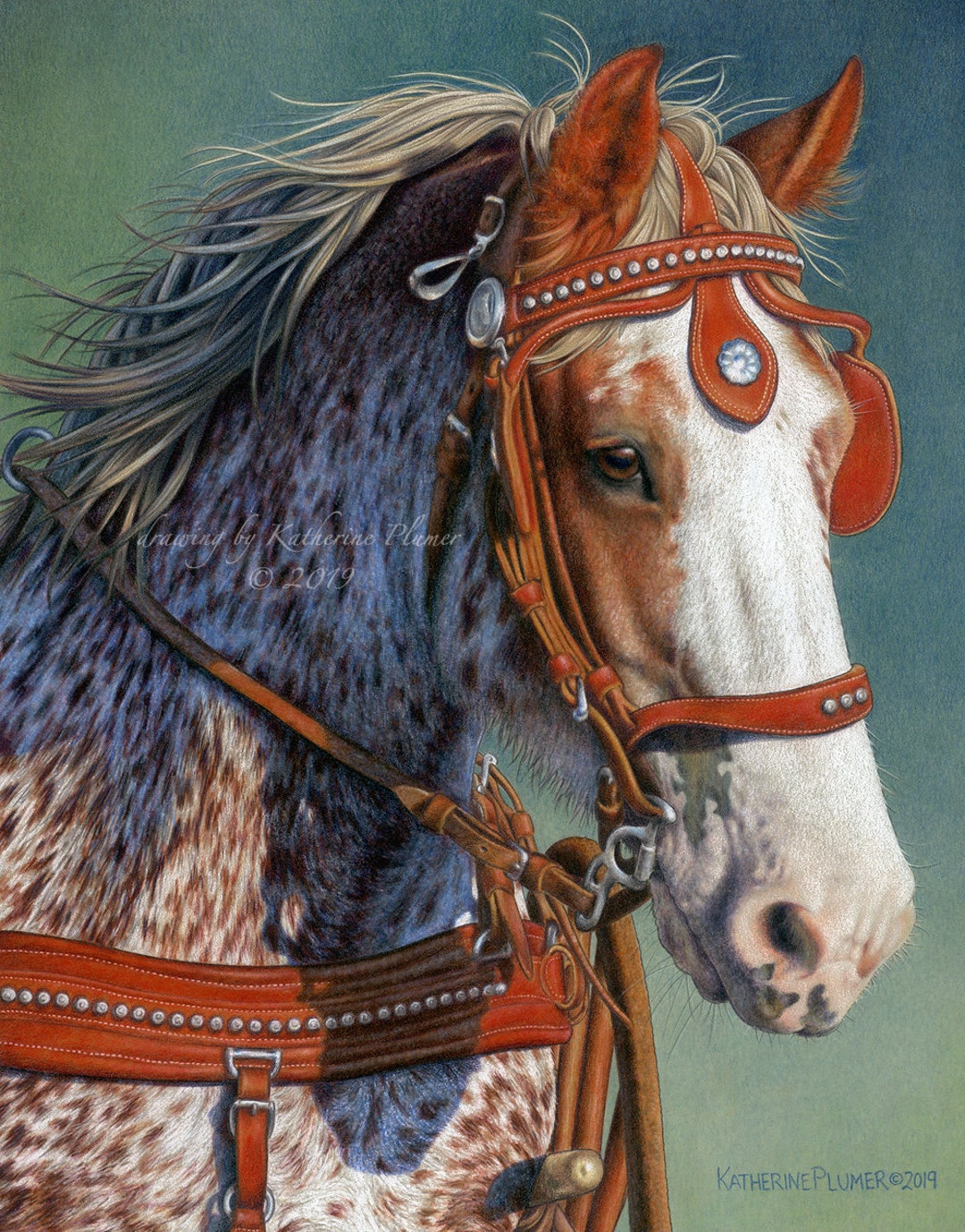 Brown Clydesdale Horse - Diamond Paintings 