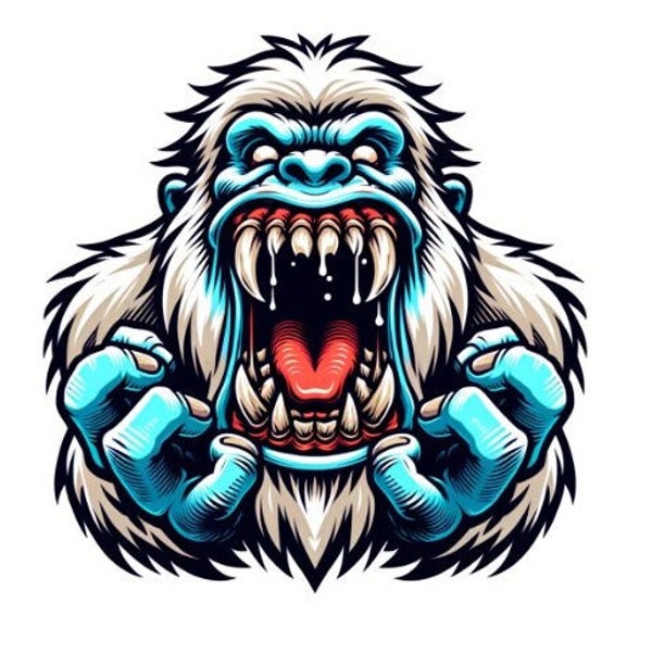 Angry Yeti Sticker / Vinyl Sticker / Laptop Sticker / Water Bottle Sticker / Journal Sticker