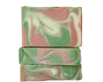 Cherry Blossom Olive Oil Soap - Gift For Her - Artisan Swirled Soap - Delicate Floral Fragrance - Rose Clay - Spring in Washington DC