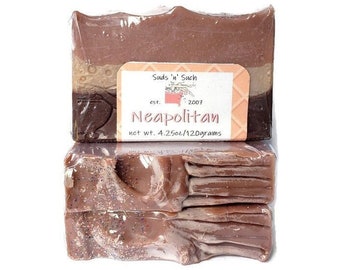 Neapolitan Handmade Bar Soap - Fun Ice Cream Scent