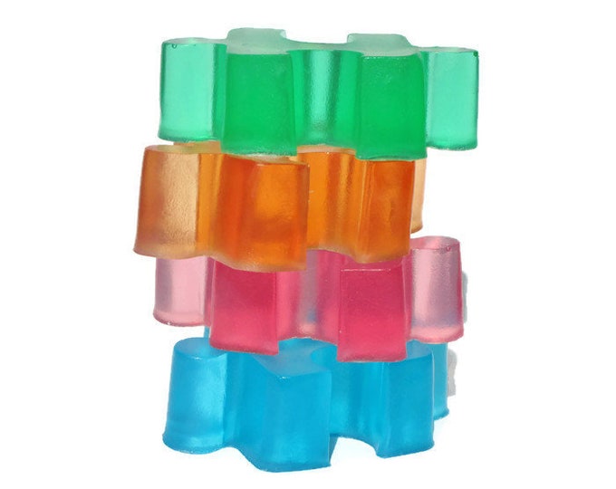 Puzzle Soaps Sour Gummy Candy Scent Bright Color 4 Pack Etsy