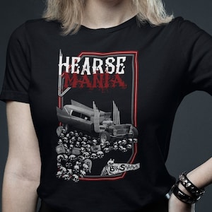 amante del coche fúnebre camiseta calaveras lápida arte oscuro diseño regalo para él su mecánico punk gótico usar manía fúnebre diseño morboso hotrod original