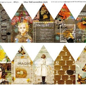 ART TEA LIFE carte postale jour de pluie maisons feuille de collage étiquettes-cadeaux carnet d'invitation vintage photo scrapbooking carte découpage en accordéon pliage
