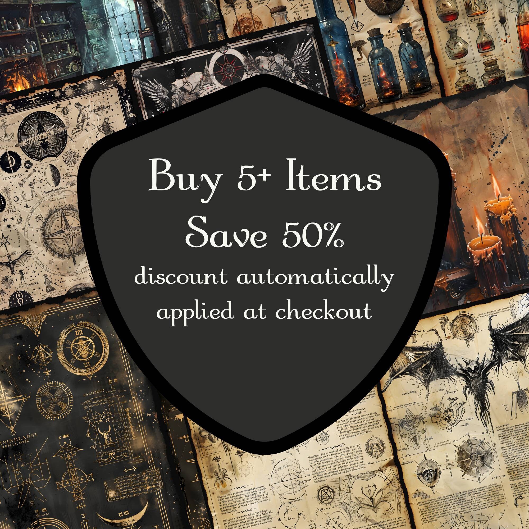 Dark Crystal Ball Junk Journal Pages, Gothic Scrying Stone Scrapbook ...