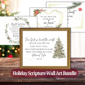 Feiertags-Weihnachtsschrift-Wand-Kunst-Dekor, Winter-Bibel-Zitat-Kunst druckbare PDF 8x10