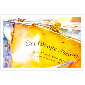 POSTKARTE I Buch | verwittert | alt |Fotografie I Foto I blau l gelb l Kunst I Grußkarte I 15x10cm I Geschenk