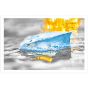 POSTKARTE I Eisscholle I Fotografie I Eis I Winter I See I Grußkarte I  Sonnenaufgang I Sonne I Natur I Foto I Makro I Kunst I 15x10cm