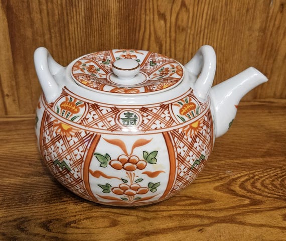 ヴィンテージ有田焼 小山窯 赤絵急須 - Etsy 日本
