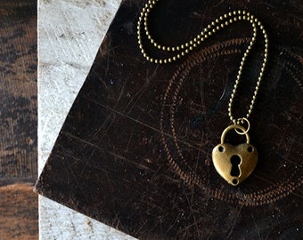 Heart Lock Necklace - Key To My Heart Necklace - Create Your Own Lock & Key Necklace Set - Couple Gift
