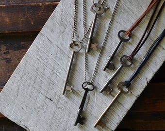 Skeleton Key Necklace - Mystery Key Necklace - Vintage Skeleton Key Necklace - Mens Key Necklace - Key To My Heart