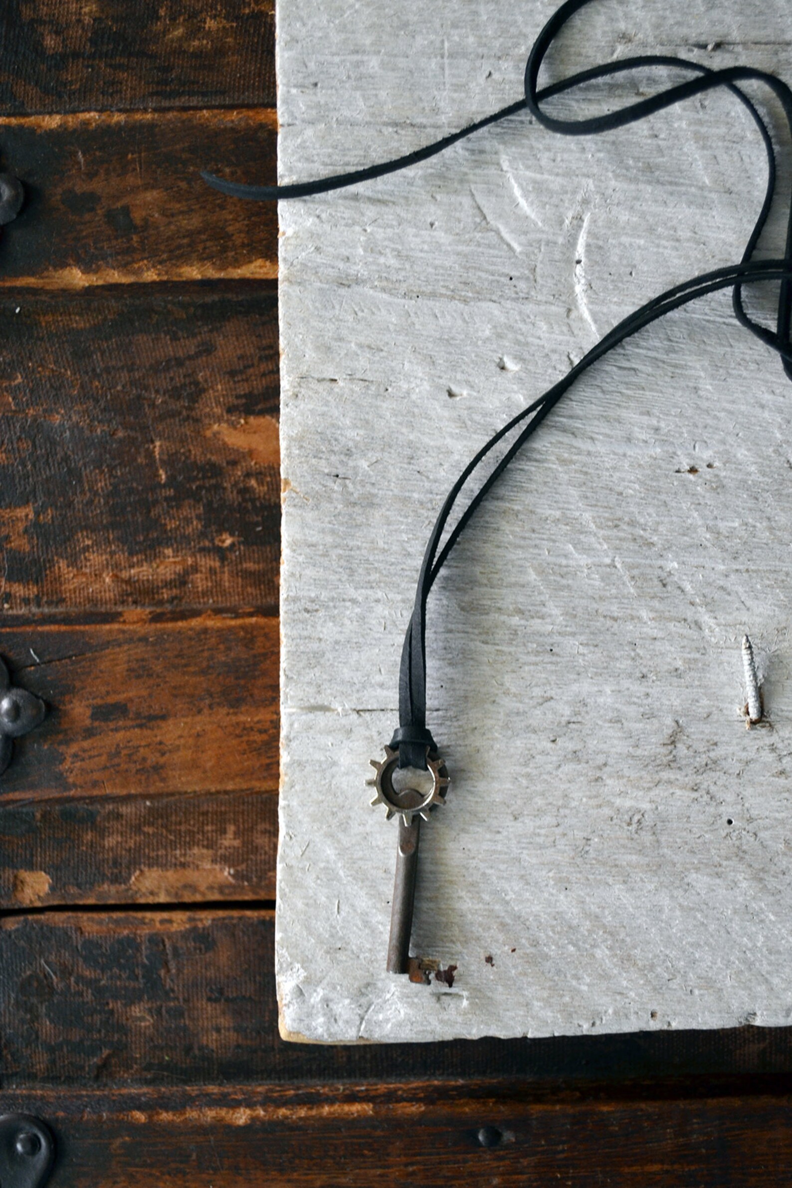 Mens Skeleton Key Necklace Steampunk Key Vintage Skeleton Etsy