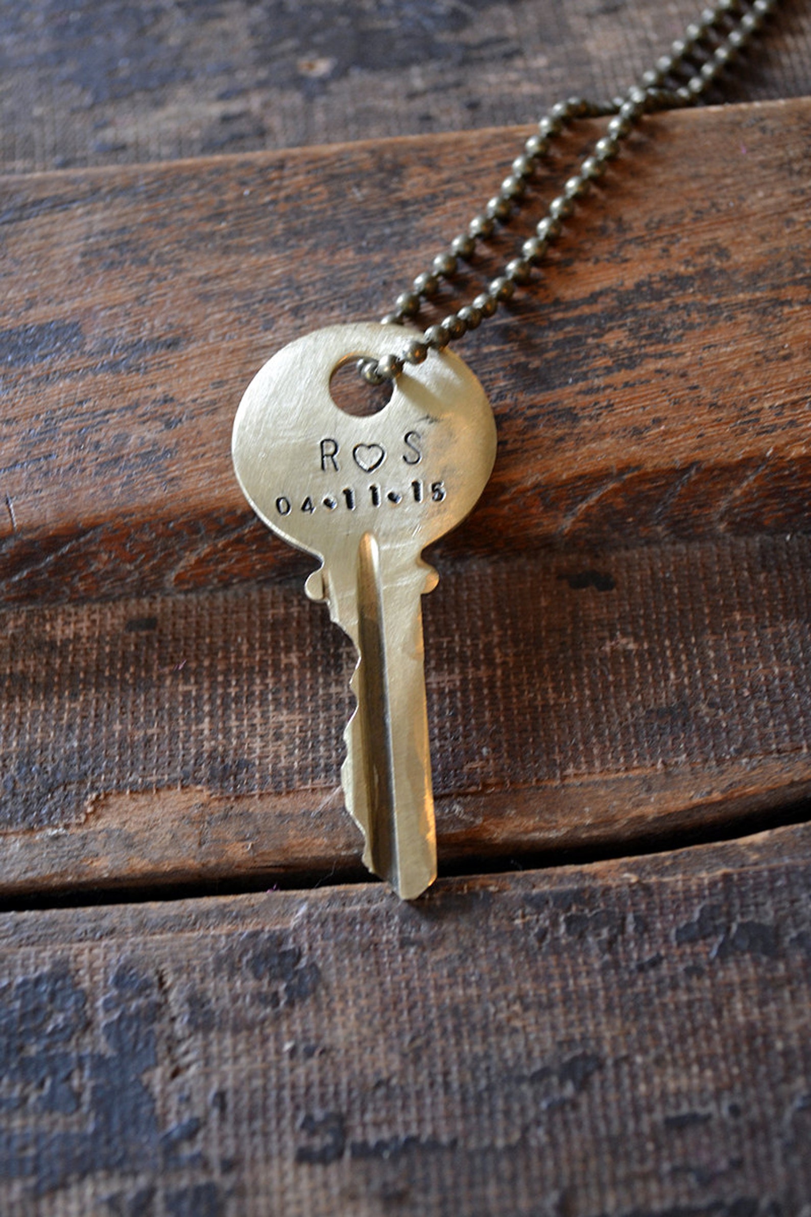 Anniversary Key Necklace Wedding Key Key to My Heart Etsy