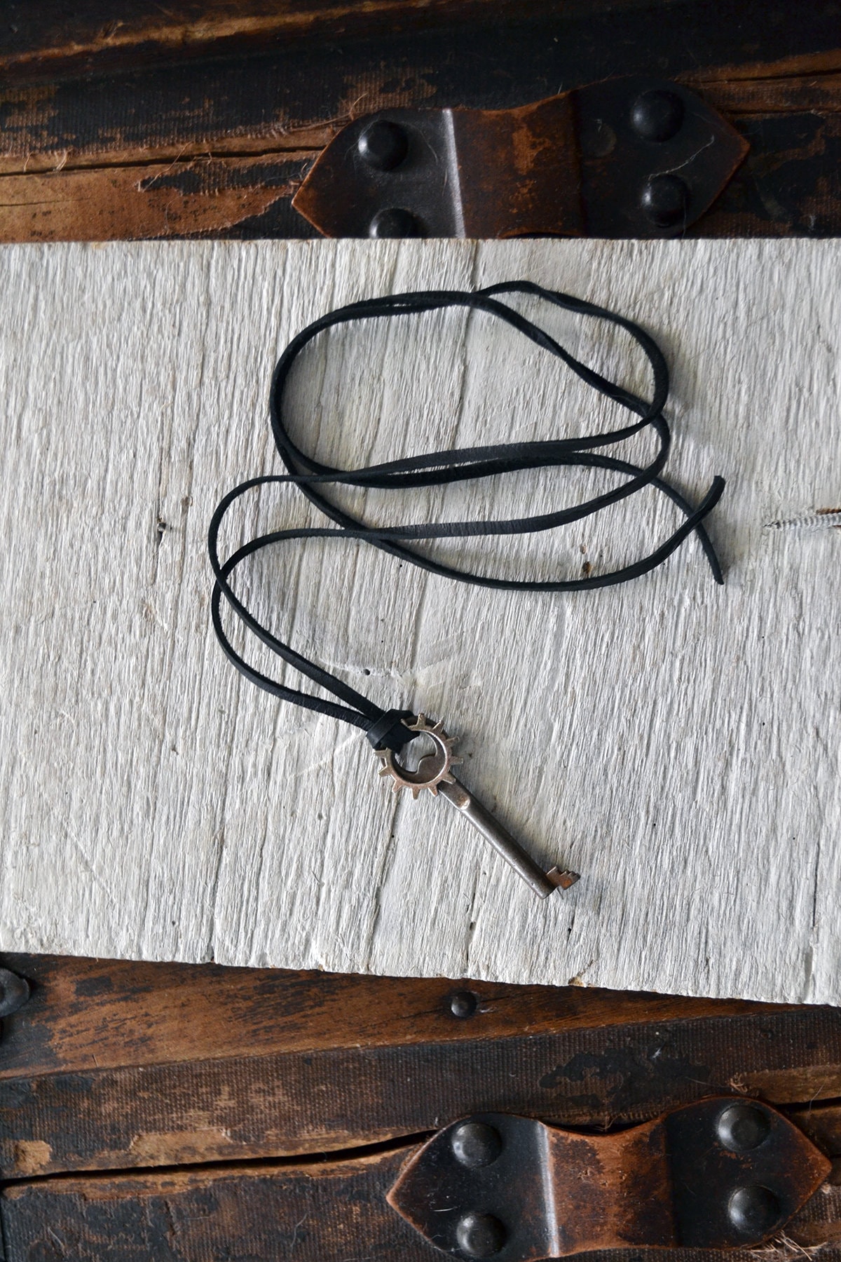 Mens Skeleton Key Necklace Steampunk Key Vintage Skeleton Etsy