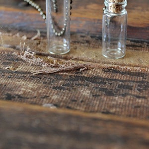 Message In A Bottle Necklace Mens Necklace Mini Bottle Mini Vial Customize This Necklace image 2