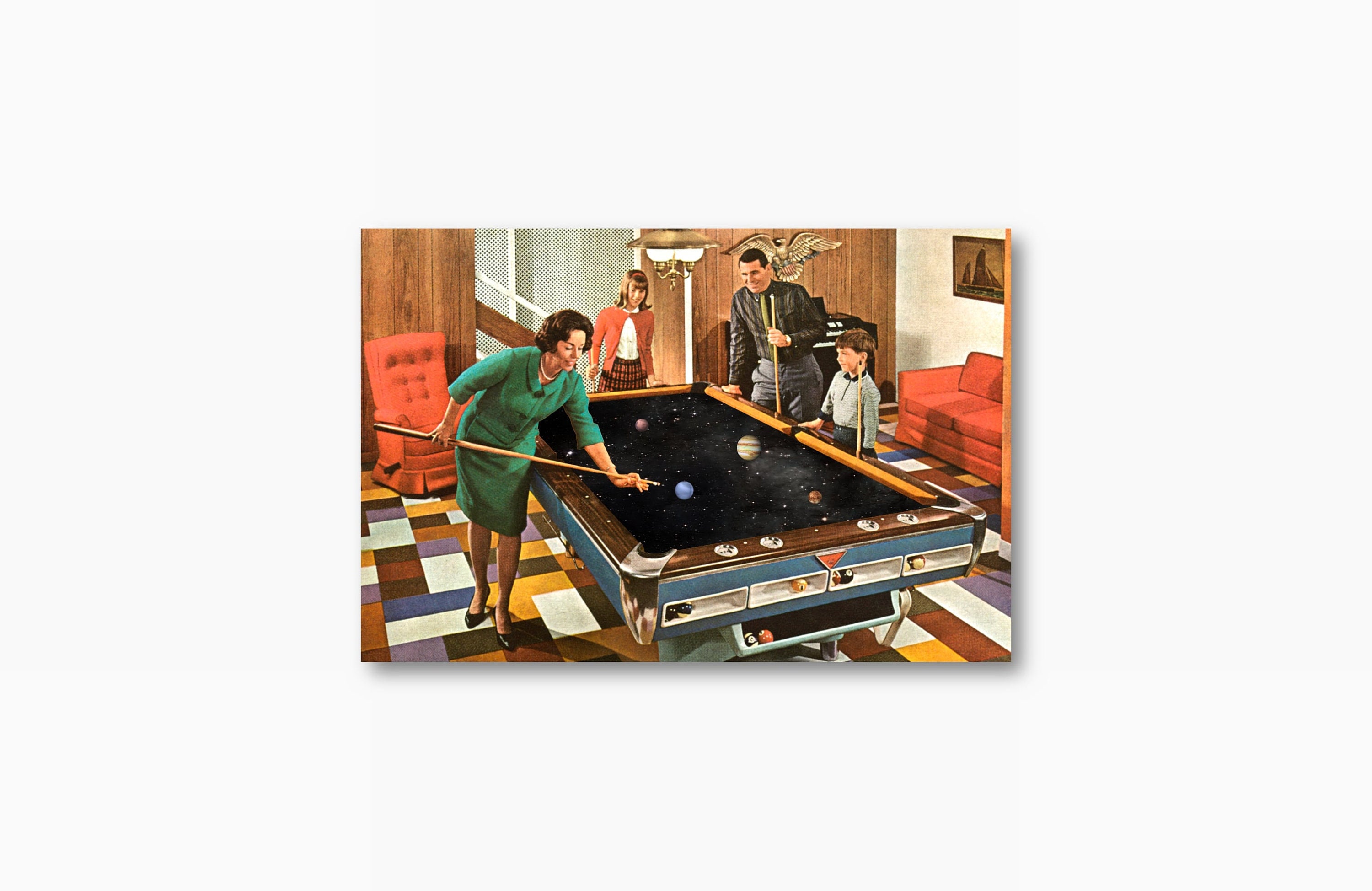 Pooltableart Retro Surrealist Collage Art | Premium Art Print | Surreal Home Decor ...