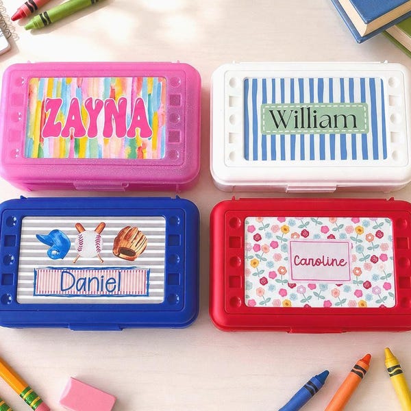 Personalized Pencil Box: Durable Plastic, Back-to-School Gift