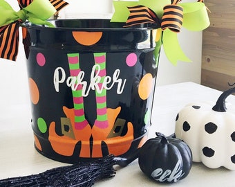 Witch Boot Trick or Treat Bucket