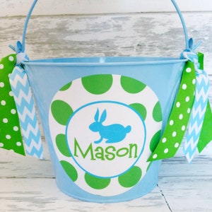 Personalized Boys Blue Easter Pail