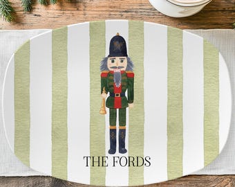 Classic Nutcracker Christmas Platter – Personalized Holiday Serving Tray