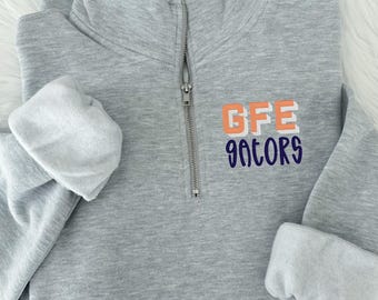 Custom School Spirit Quarter Zip Sweatshirt: Kids Personalized Spiritwear