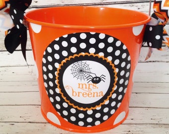 Girls Spider Trick or Treat Bucket