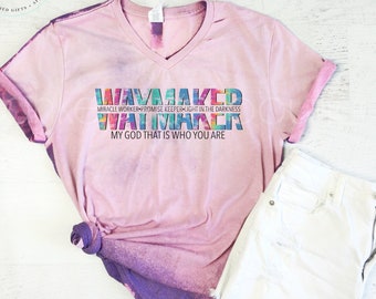 Waymaker Shirt, Miracle Worker, Promise Keeper, My God, Christian Shirt, Unisex Bleached Shirt