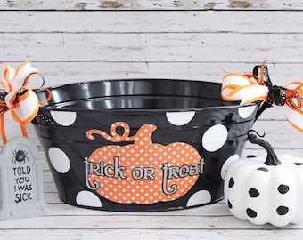 Halloween Pumpkin Candy Tub