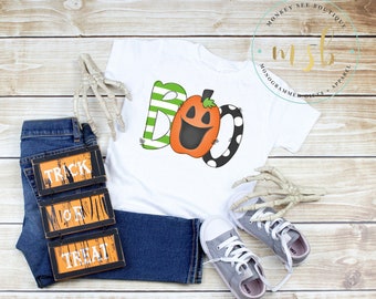 Boo Pumpkin Halloween Shirt, Halloween Tee, Halloween T-Shirt